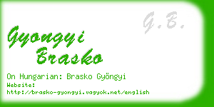 gyongyi brasko business card